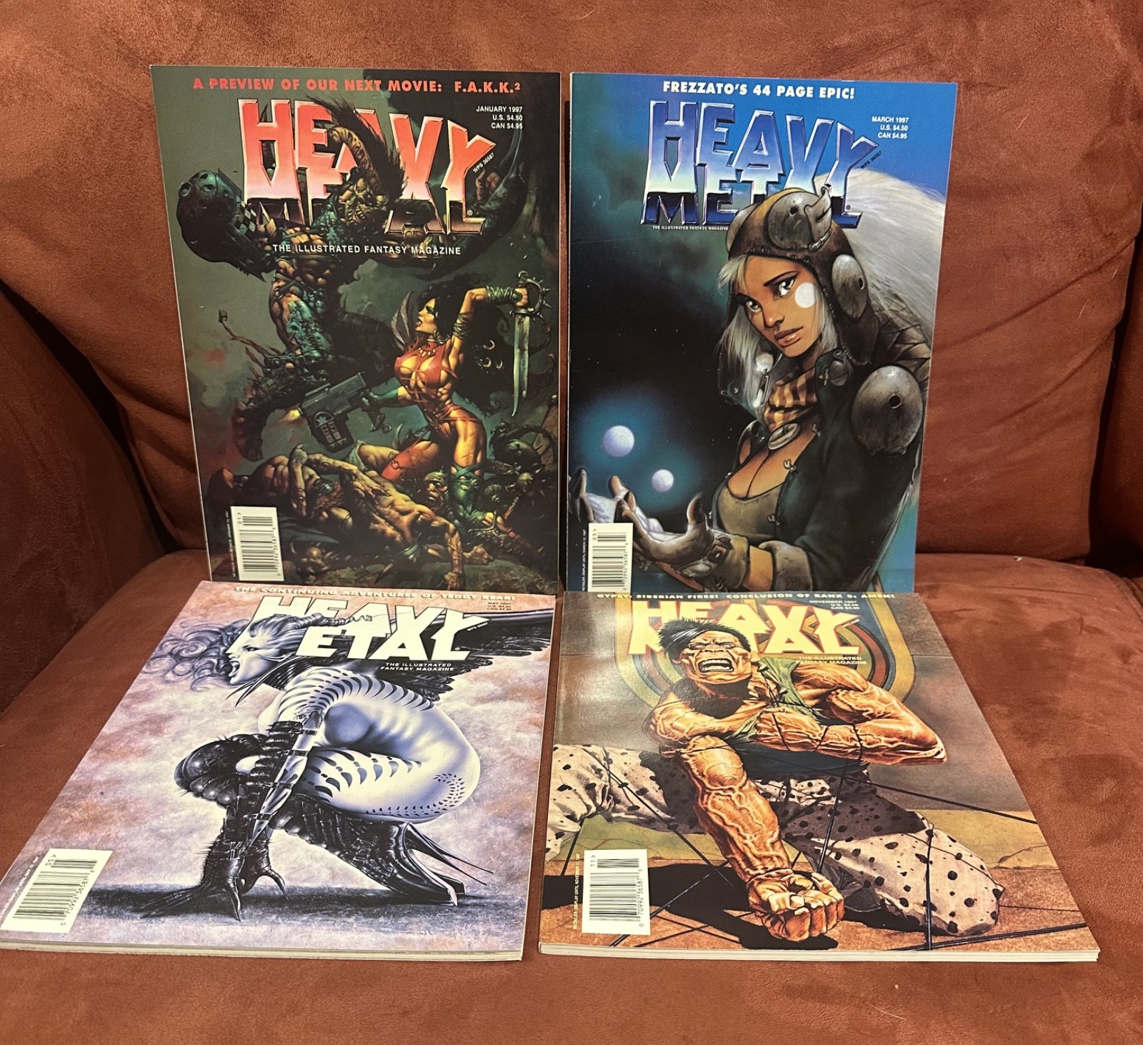 1997 Heavy metal Magazine Lot of 4 Frezzato, Prado, Liberatore