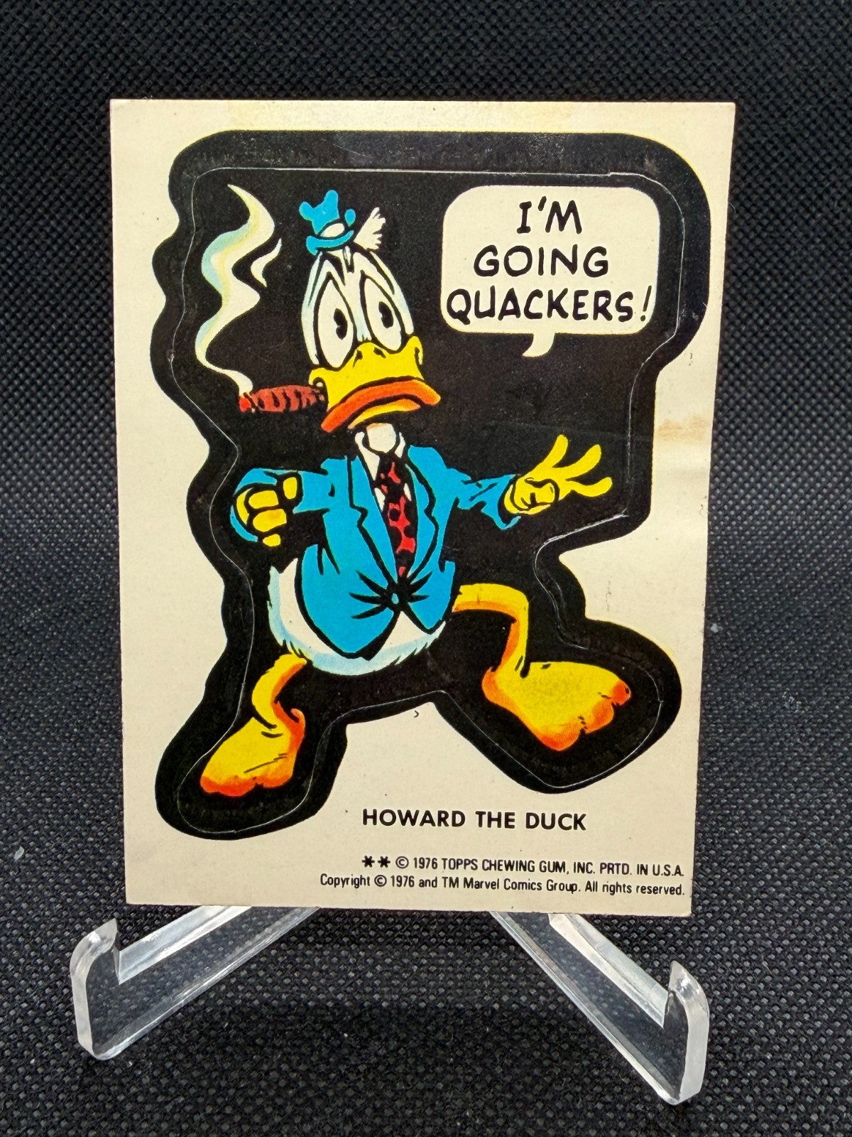 1976 Topps Howard the Duck Marvel Comics Vintage Sticker Card Quackers VG