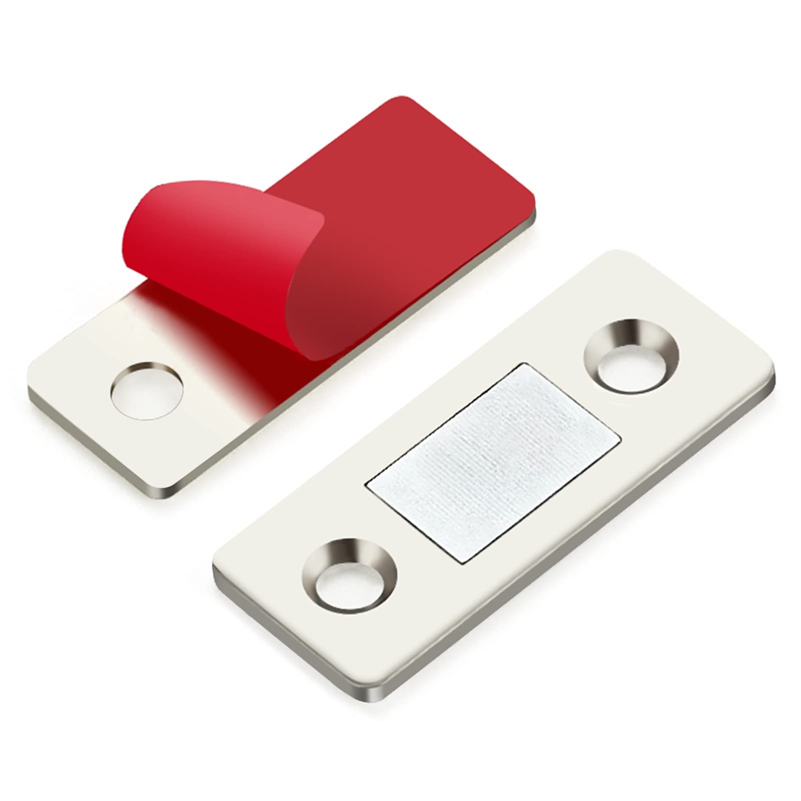 12 Pack Ultra Thin Cabinet Door Catch Stainless ‎Satin Nickel, Nickel