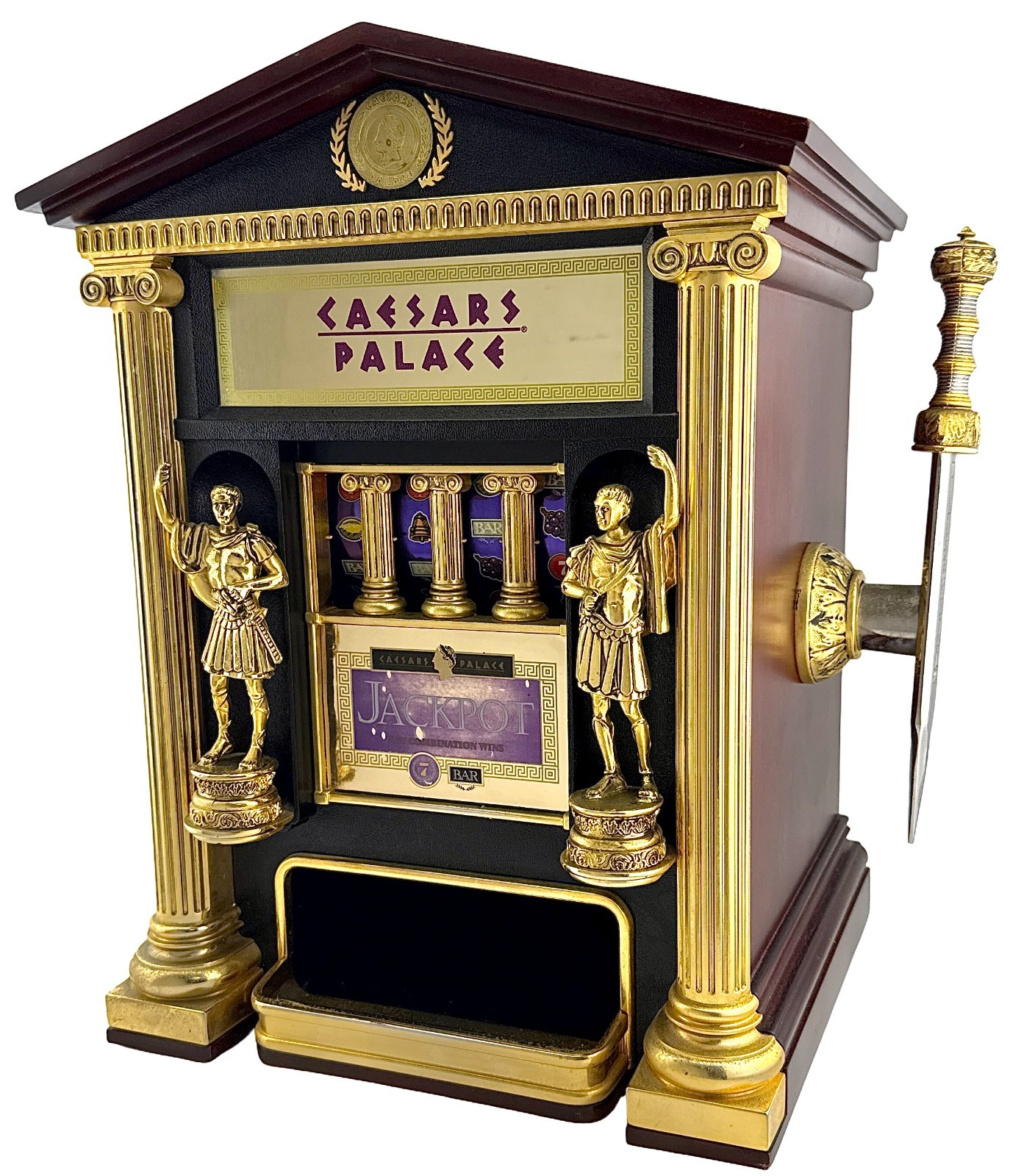 Caesars Palace Casino Las Vegas Vintage Franklin Jackpot Slot Machine with Coins