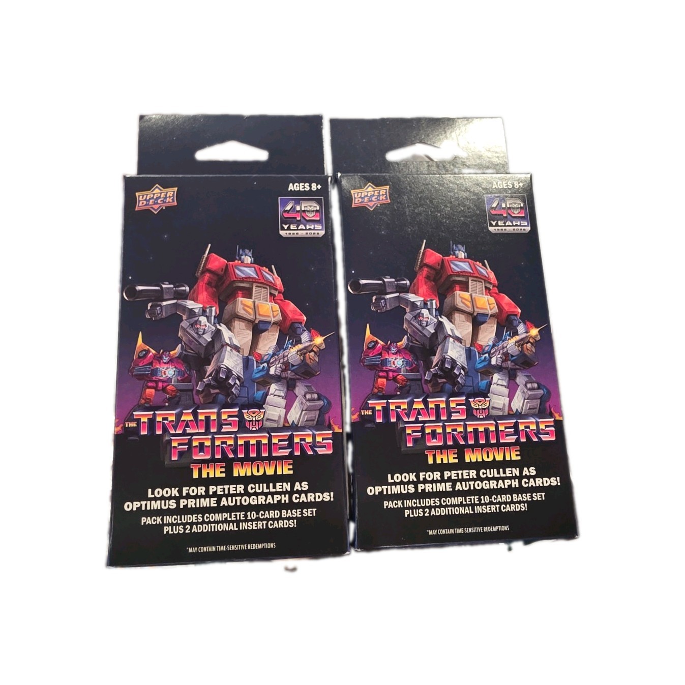 2 Packs 2026 Upper Deck Transformers The Movie Special Edition Trading Cards 