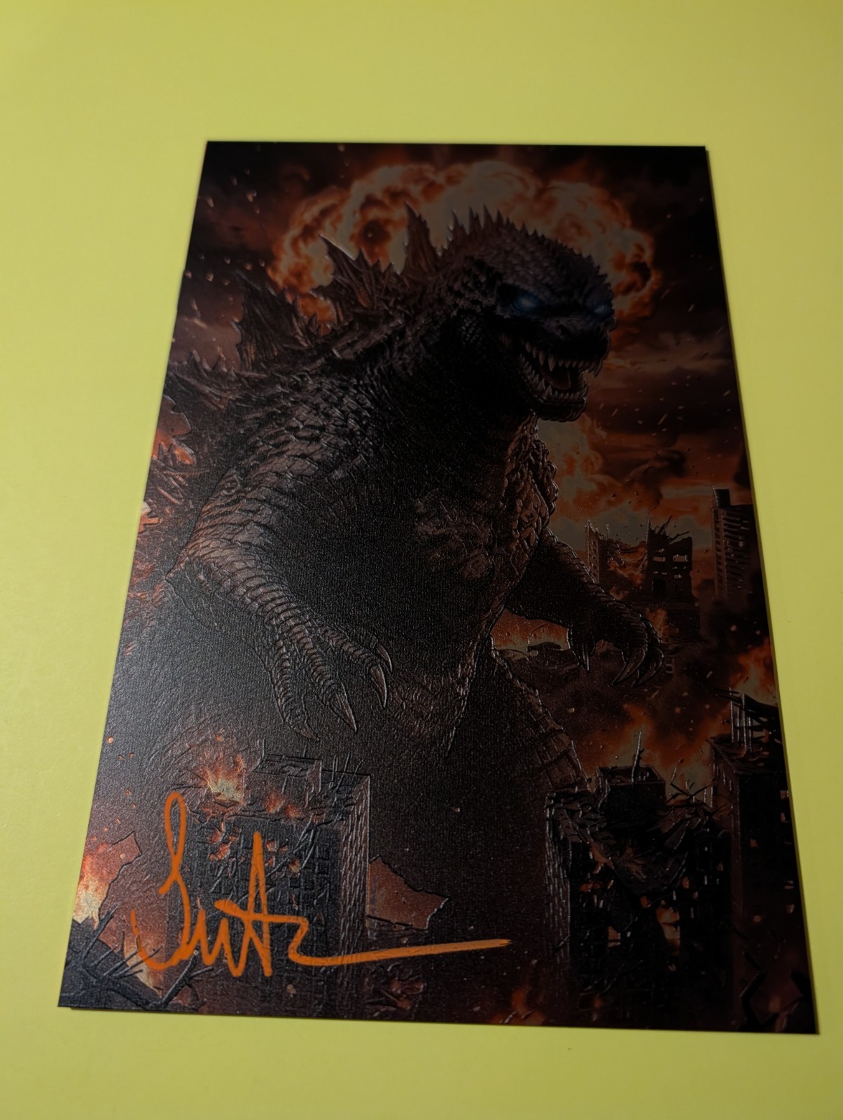 GODZILLA EMBOSSED METAL SKETCHBOOK BY SURTUR LTD 5 SIGNED WITH COA NEW