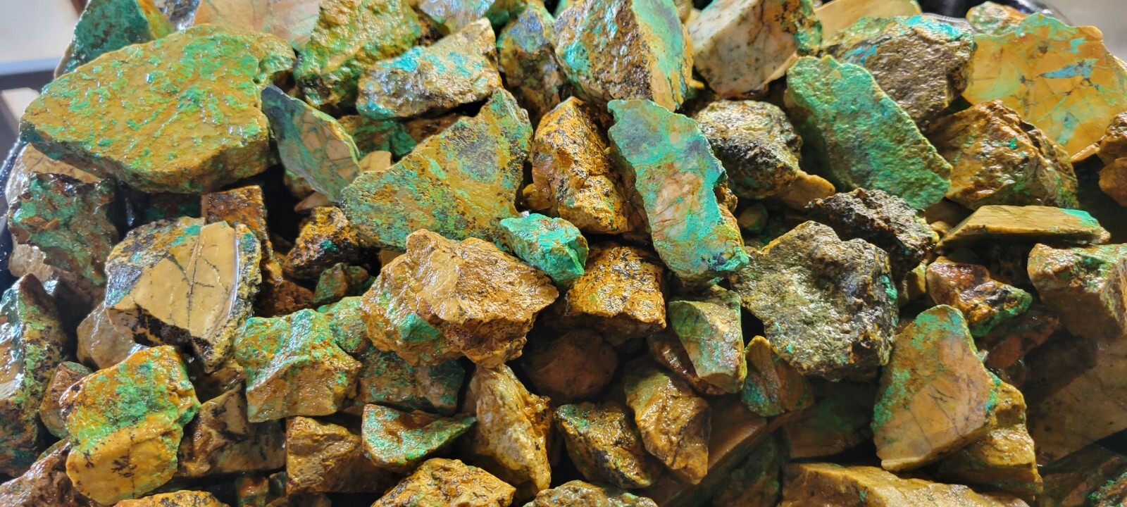 Natural Turquoise Rough Blue Silver Mine, Lone Mountain District NV - Half Pound