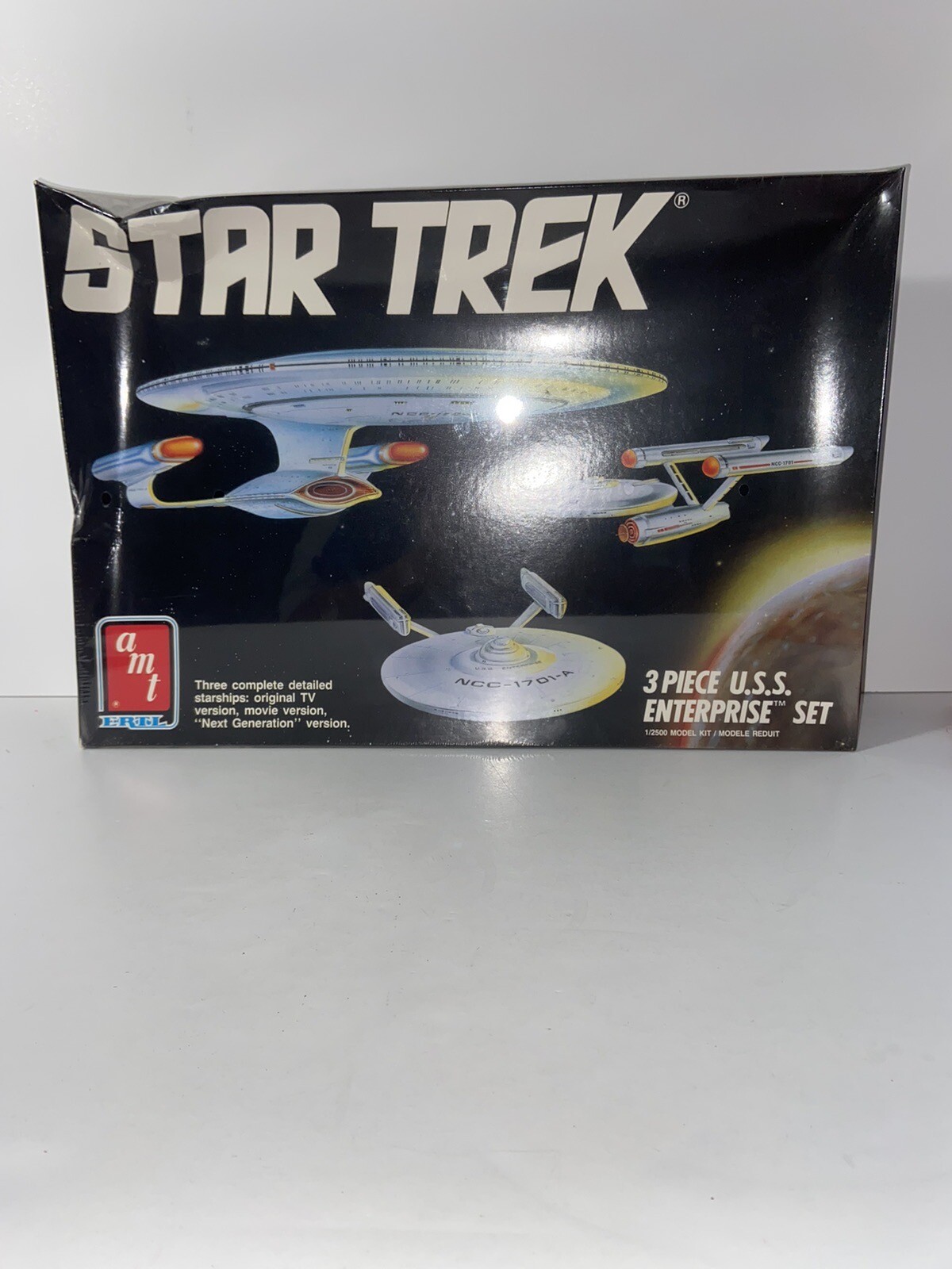 Star Trek 3 Piece Enterprises: NCC-1701, A, & D AMT / ERTL 1988 Model Kit # 6618