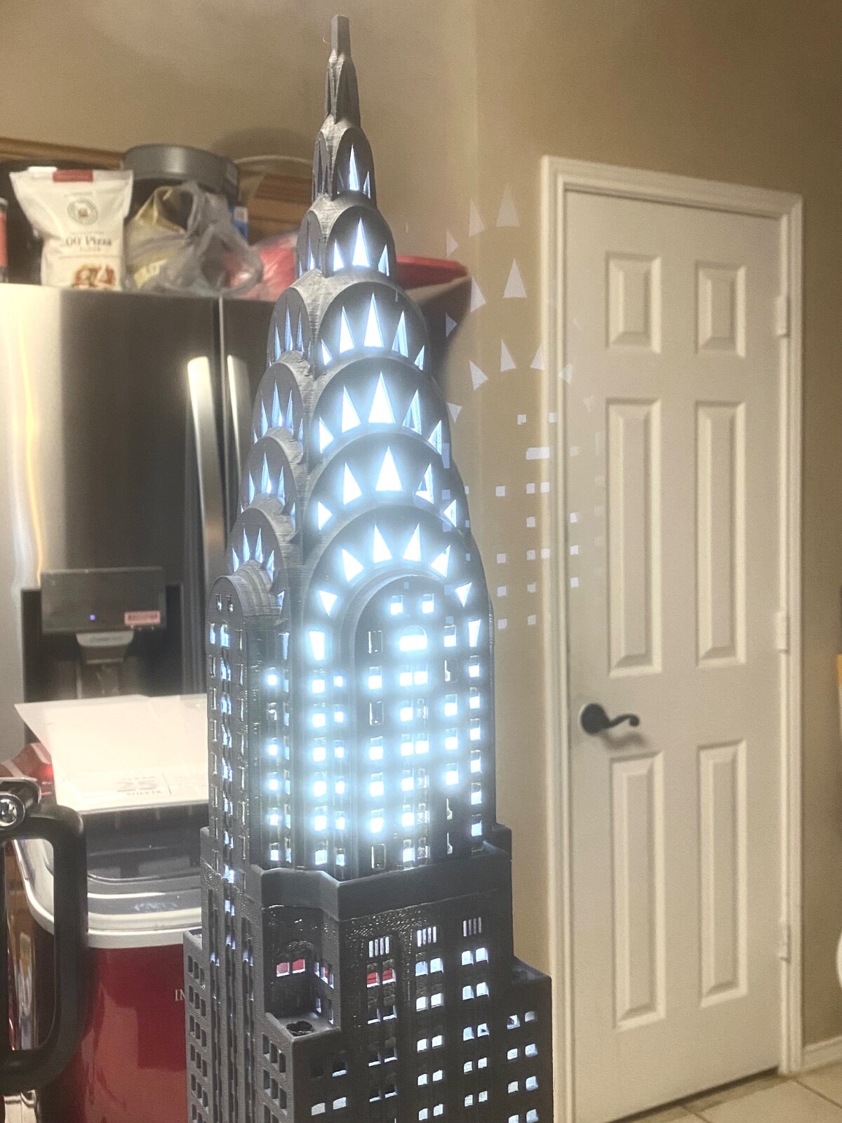 chrysler building 3d 26 inch printed desk lamp