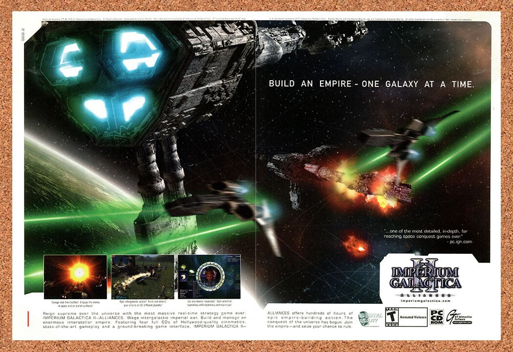 2000 Imperium Galactica II PC Original Advertisement / Retro Promo v1