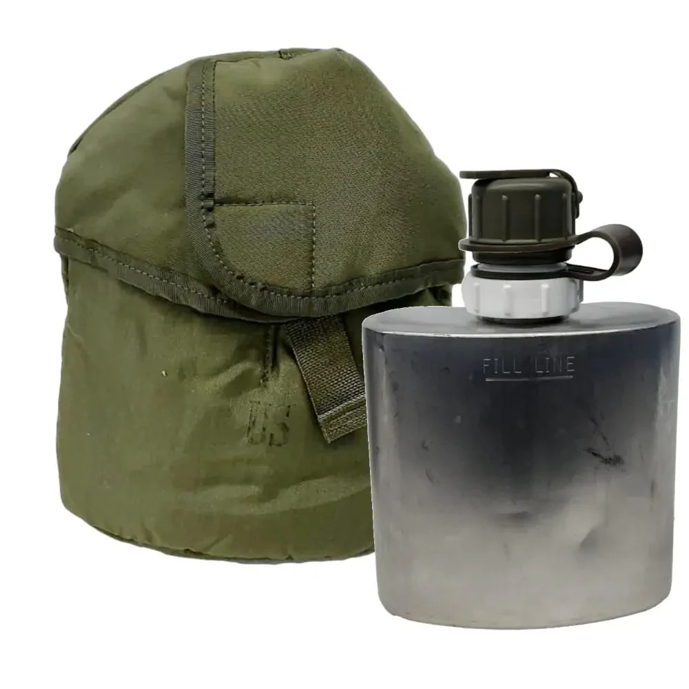 USGI Vintage Arctic Canteen & New GI Insulated OD Cover CRS 2001/2004