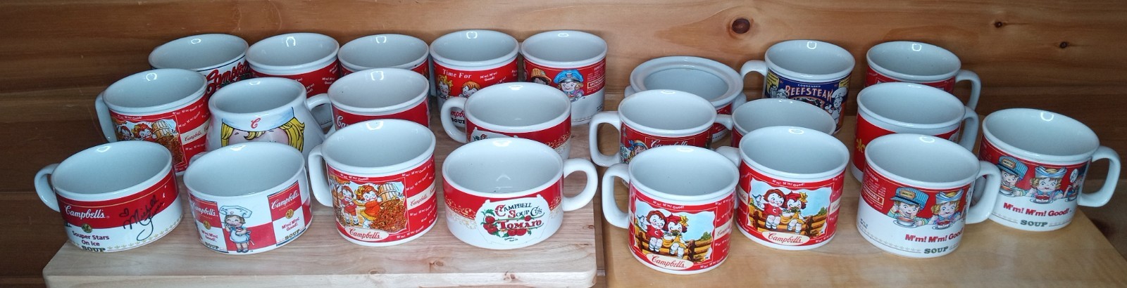 Vintage Campbell Soup Collectible Mugs Lot 23 Cups Memorabilia Set