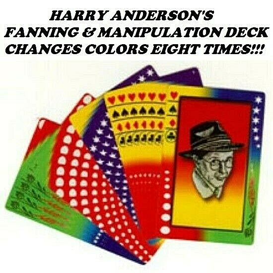 FANNING MANIPULATION HARRY ANDERSON BRIDGE SIZE DECK 8 COLOR CHANGES MAGIC TRICK