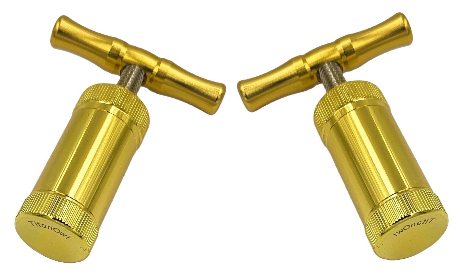 2x Aluminum Alloy Compressor Presser T shaped Handle tobacco herb press squeezer