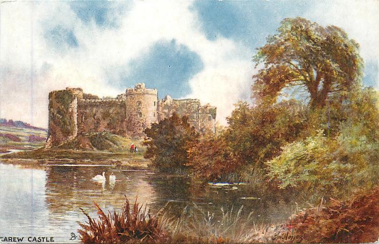 Picturesque Pembroke Wales Carew Castle OLD PHOTO
