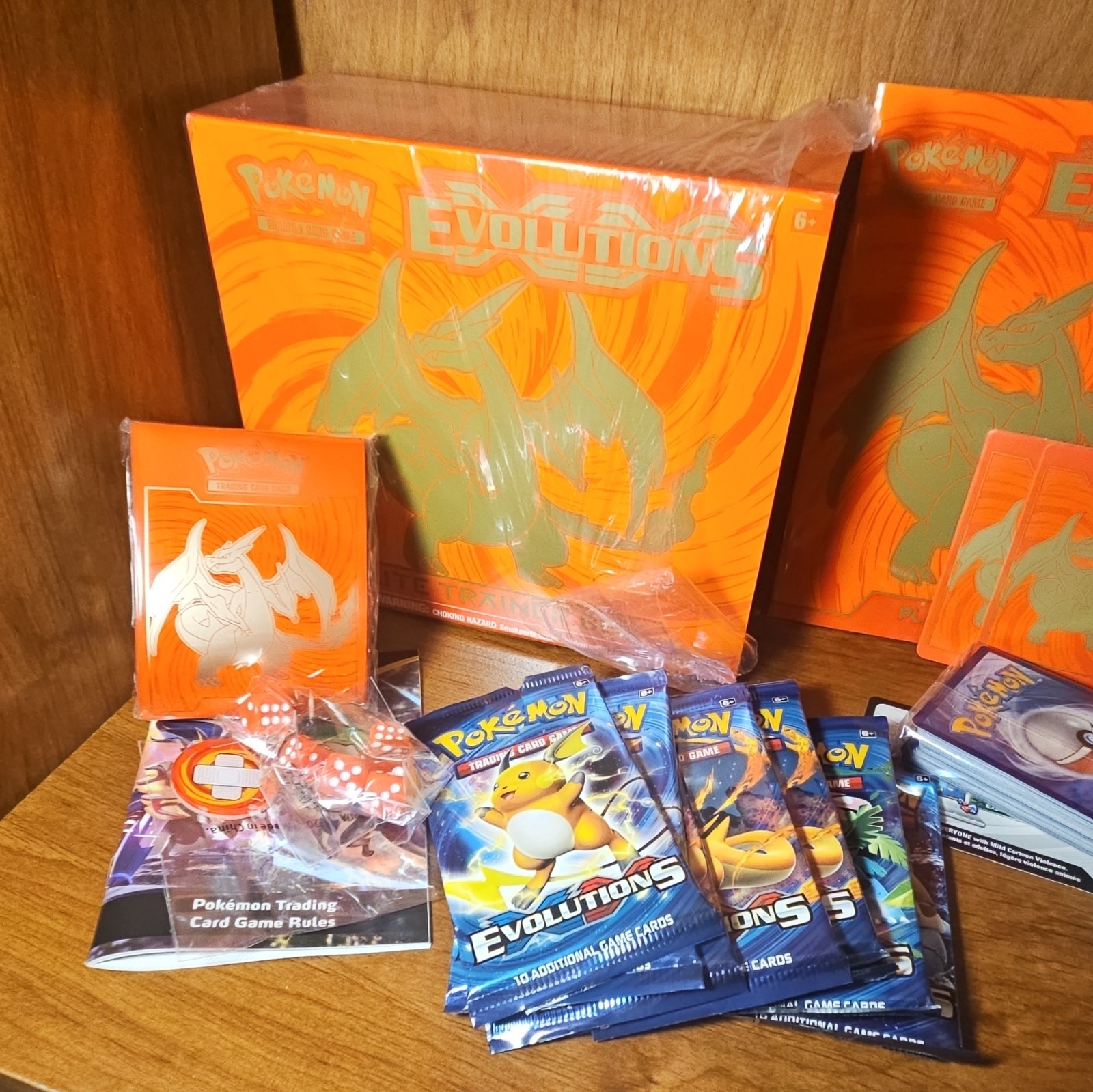 Pokemon Evolutions Charizard Empty ETB Storage Box  No Hits- Opened Packs