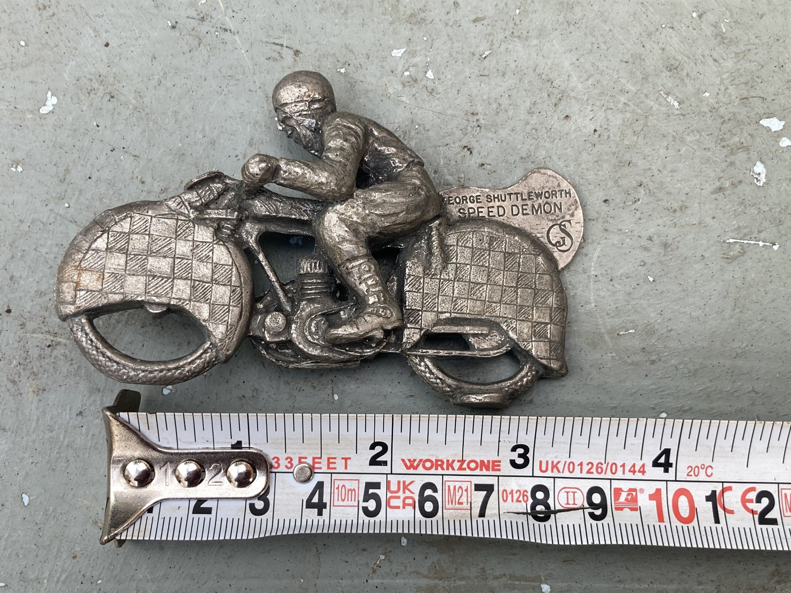Vintage Glen English model of George Shuttleworth speed demon motorcycle