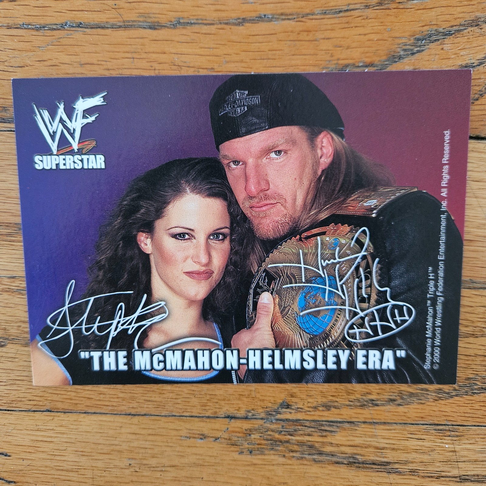 Rare Vintage The McMahon-Helmsley Era 2000 WWF Promo Card Triple H & Stephanie