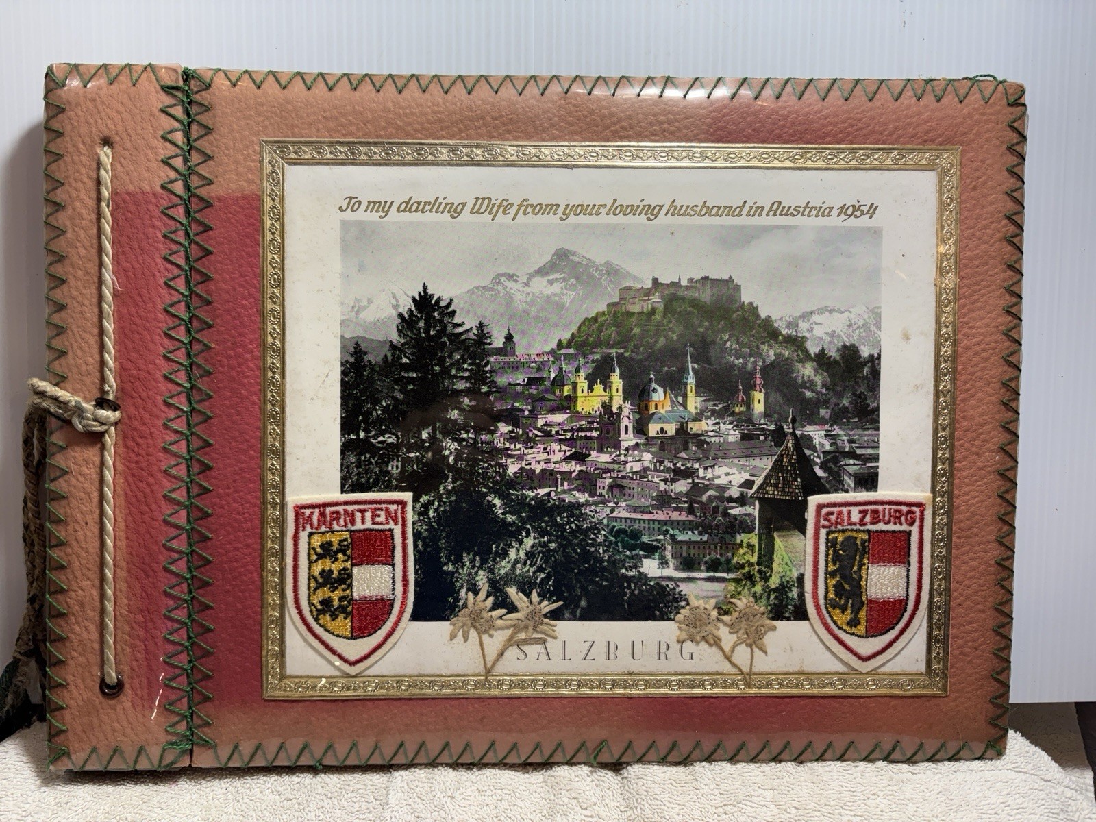 Austria Vintage Scrap Book 1954 - “The Coat Of Arms Of The 9 Lands Of Austria”