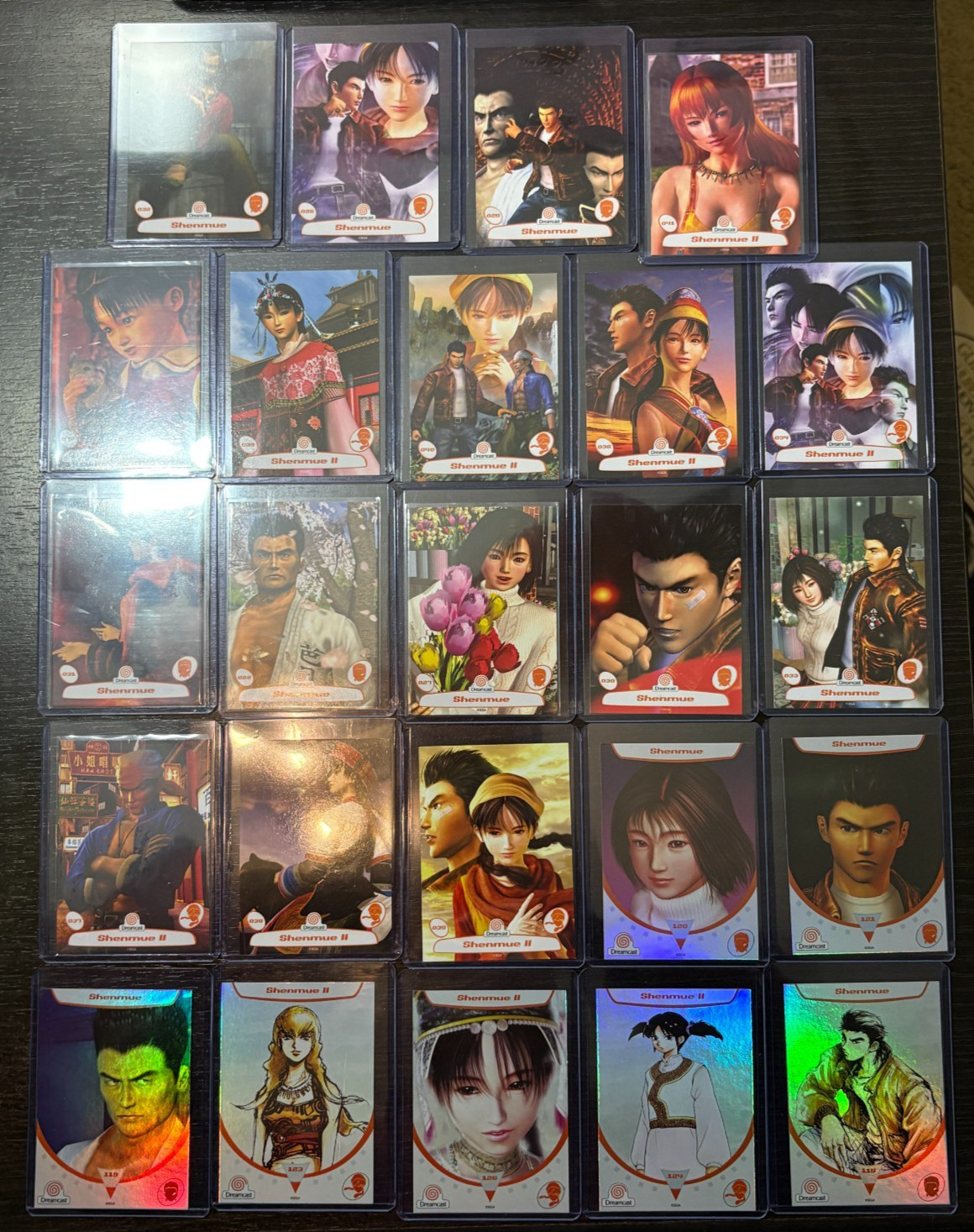 LIMITED RUN GAMES - SEGA DREAMCAST BASE & FOIL TRADING CARD LOT - SHENMUE & II