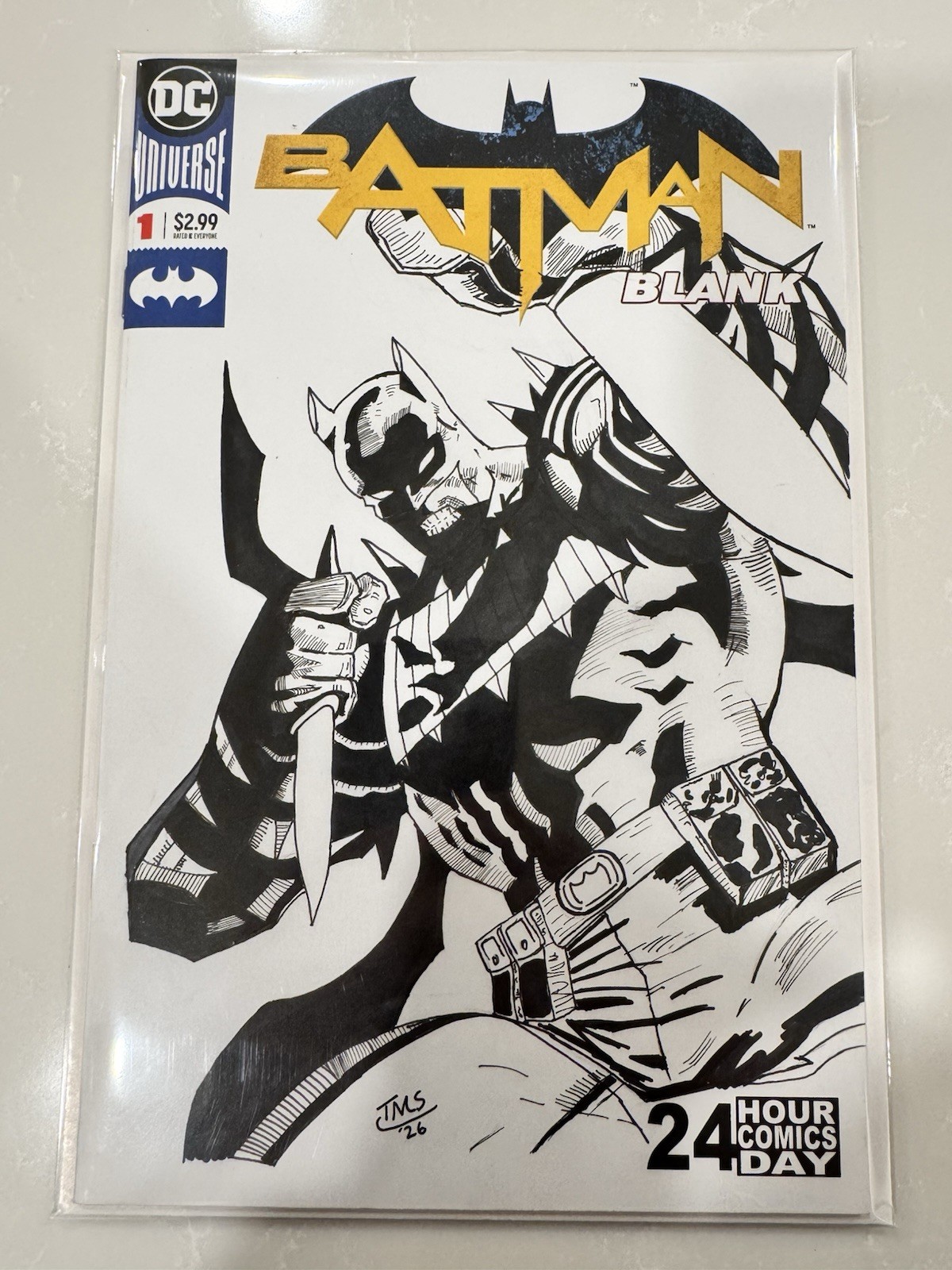 Absolute Batman Jim Lee Homage Sketch Custom #1 Blank Cover Variant
