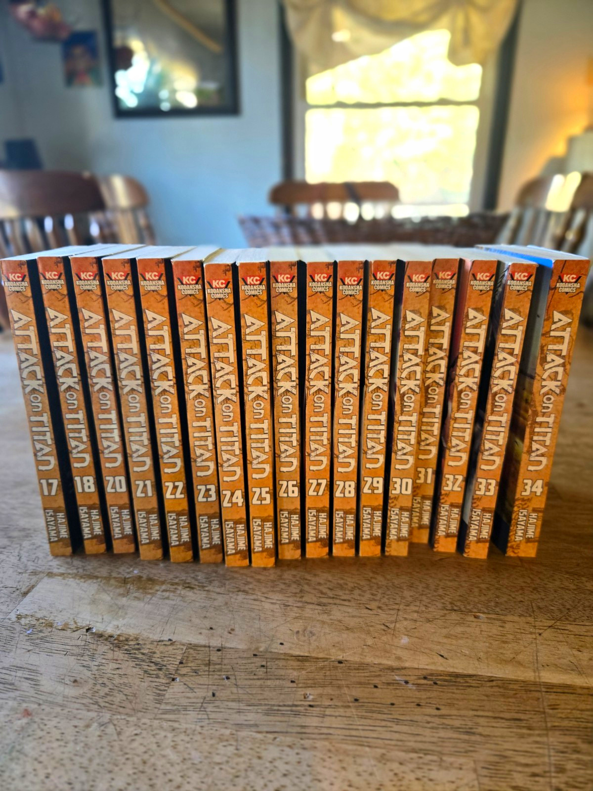 Kodansha Comics Attack on Titan Manga Lot Vol 17, 18, 20-34 English Paperback