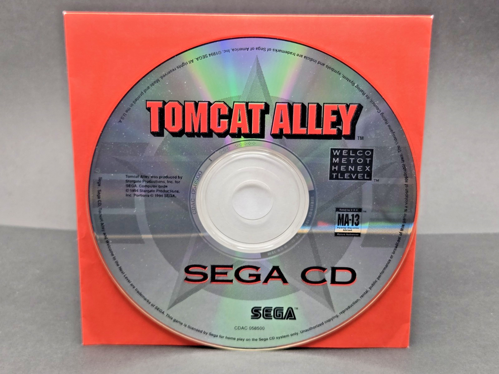 Tomcat Alley (Sega CD, 1994) Clean Disc Tested and Working
