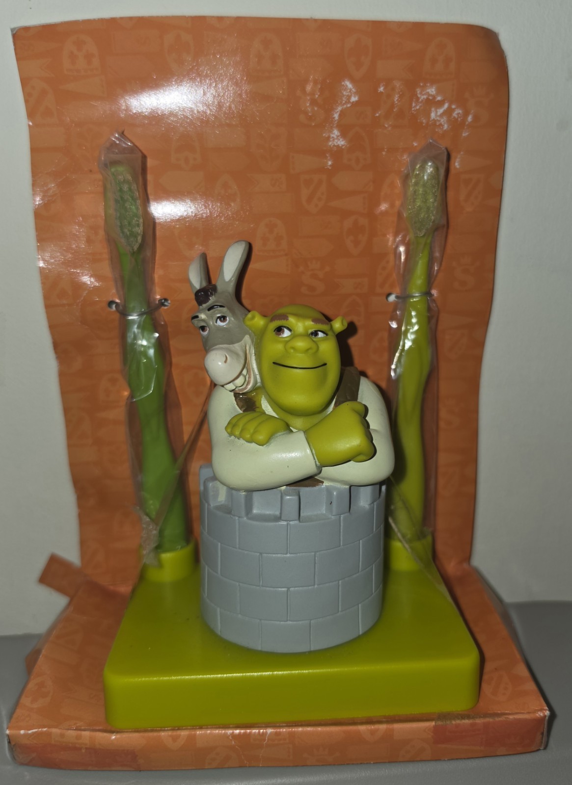 Rare Vintage Shrek & Donkey Toothbrush Holder DreamWorks