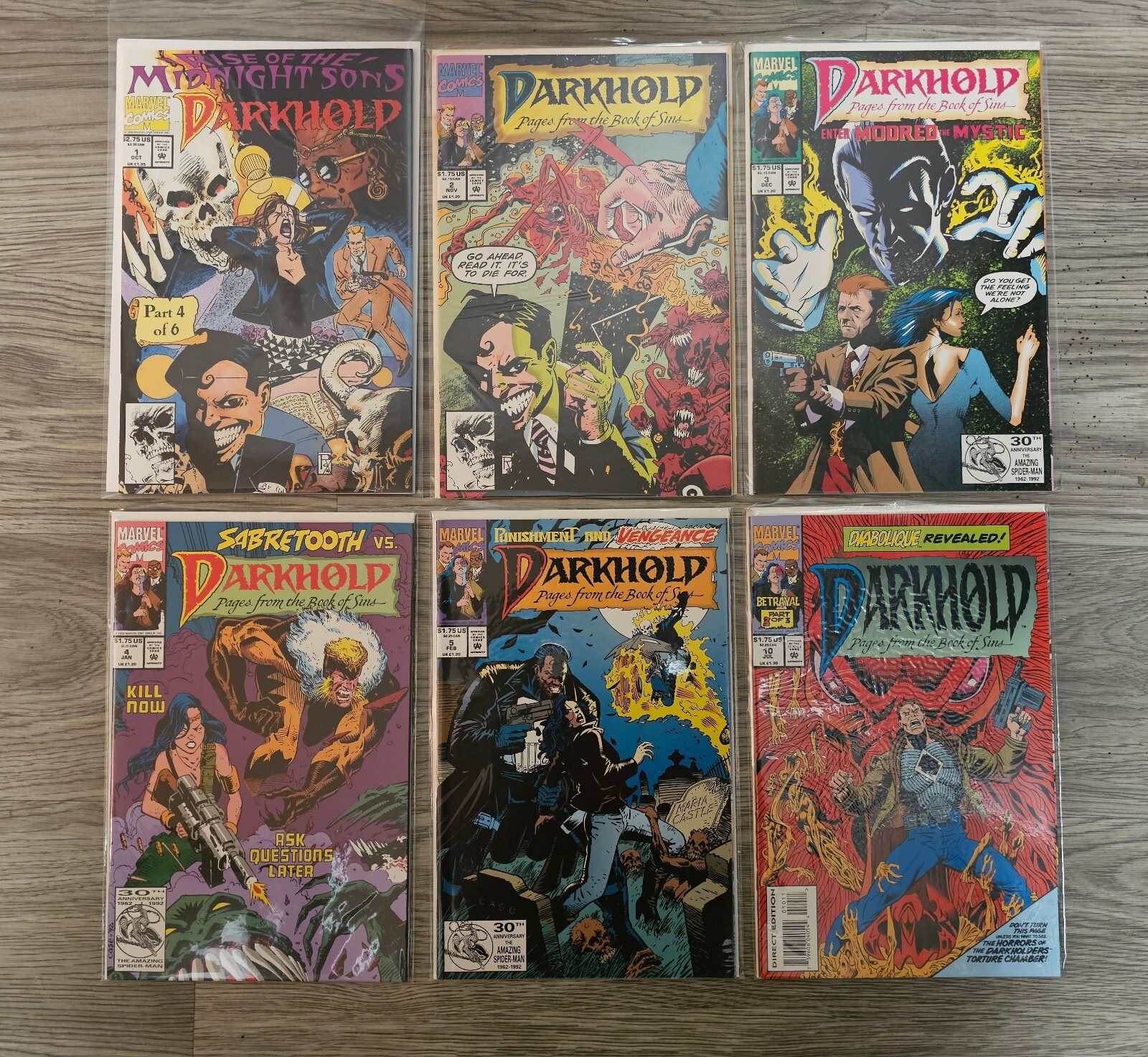 Darkhold : Pages from the Book of Sins #1 2 3 4 5 & 10 Marvel Comics Lot 1992 NM