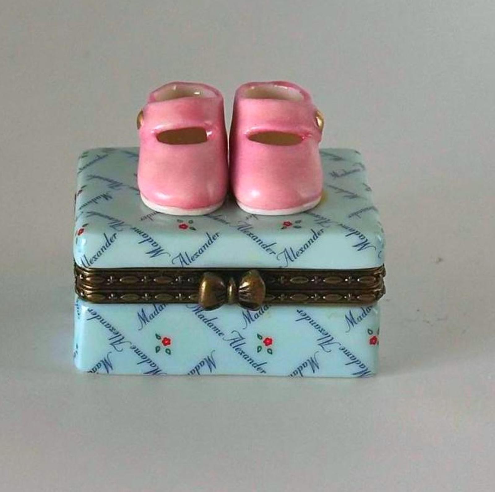 Madame Alexander Pink Baby Shoes Trinket Box