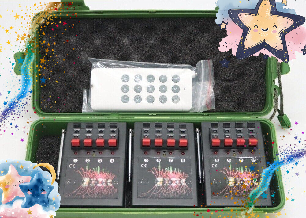 1 PC Profession 12 Cue Wireless Fireworks Firing System Remote Control 