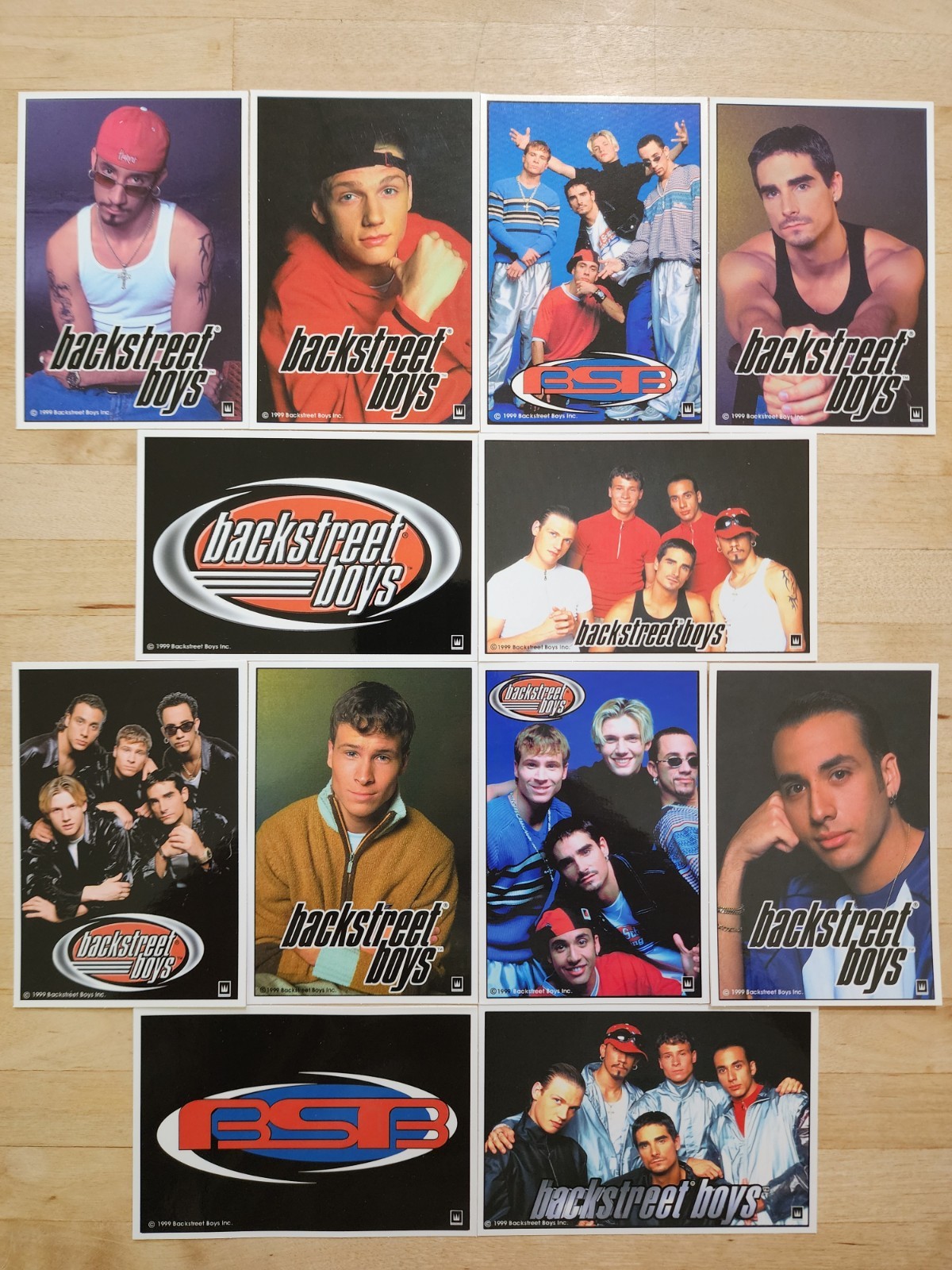 Vintage 1998 Backstreet Boys Sticker Cards - Complete Set