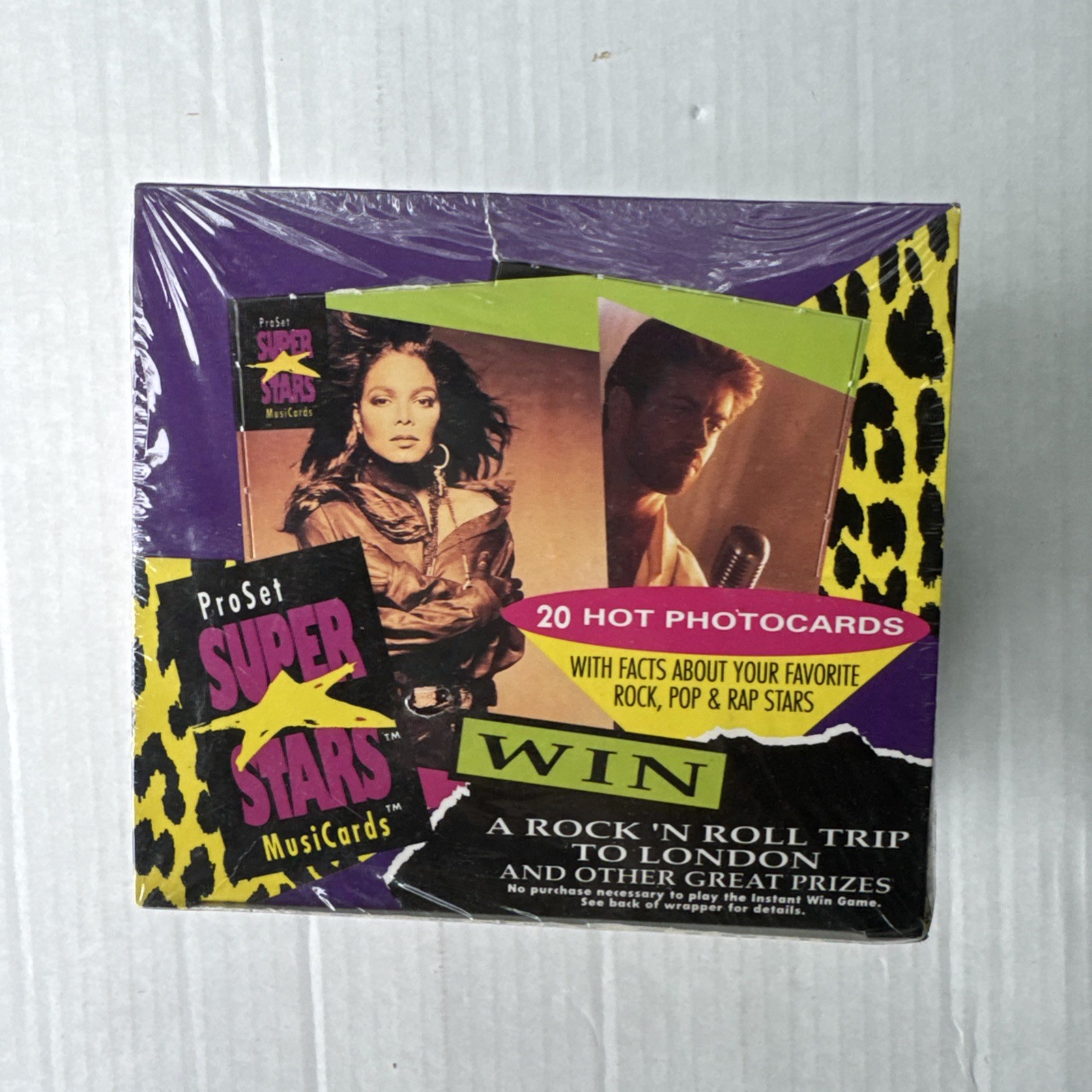 Vintage 1991 Pro Set Super Stars MusiCards Trading Card Wax Box Factory Sealed