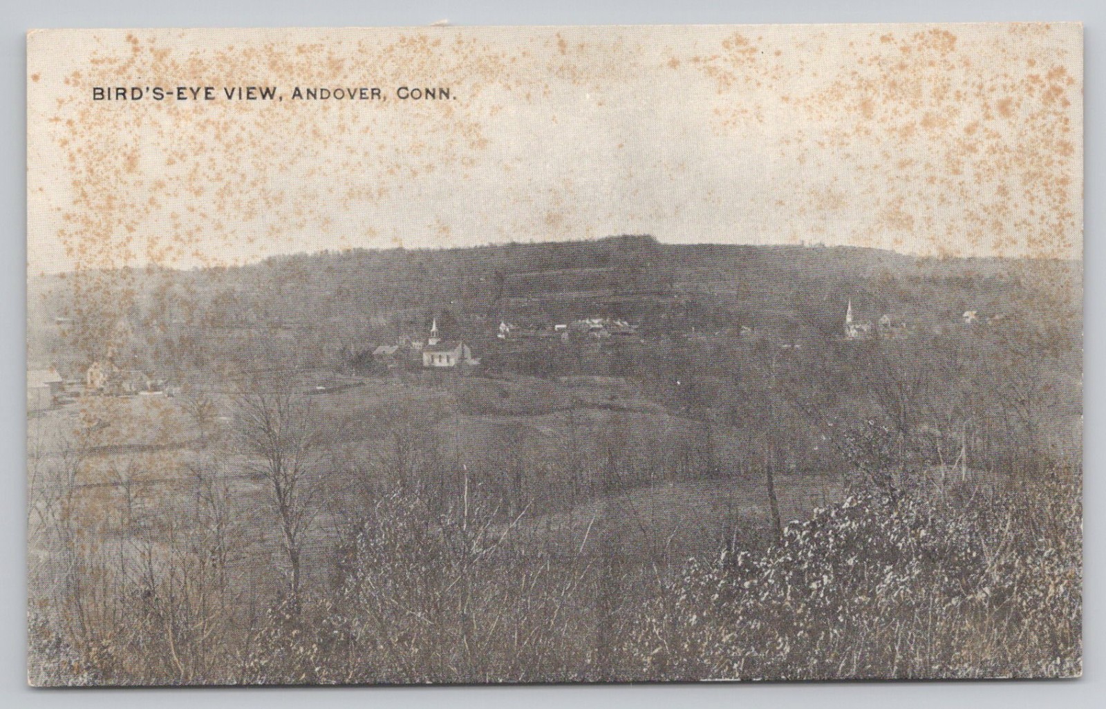Birdseye View, Andover, Connecticut CT DB UNP Postcard