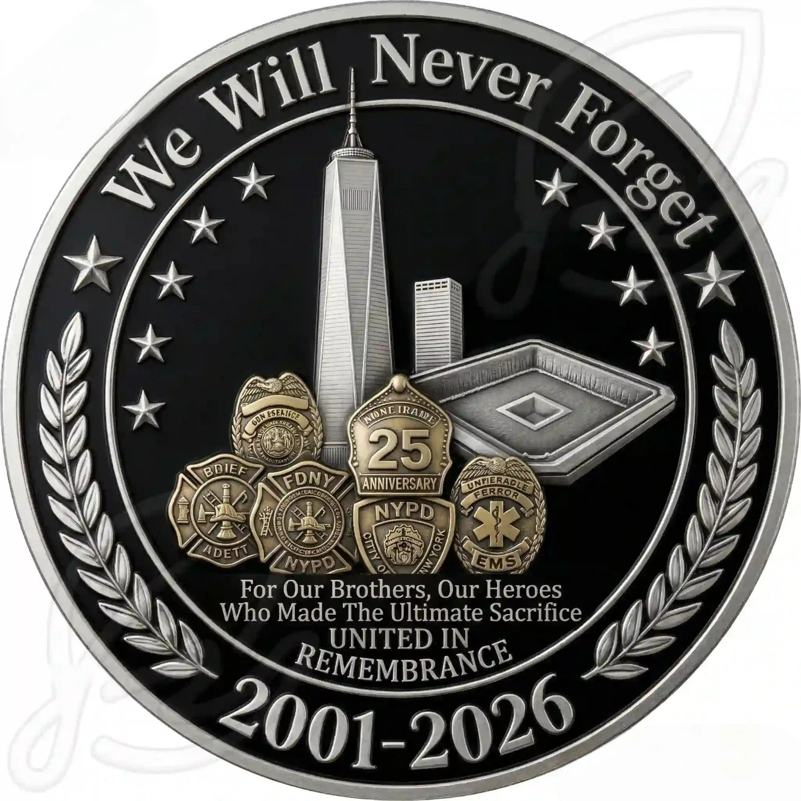 25th Anniversary 911 Commemorative Fire Department Coin