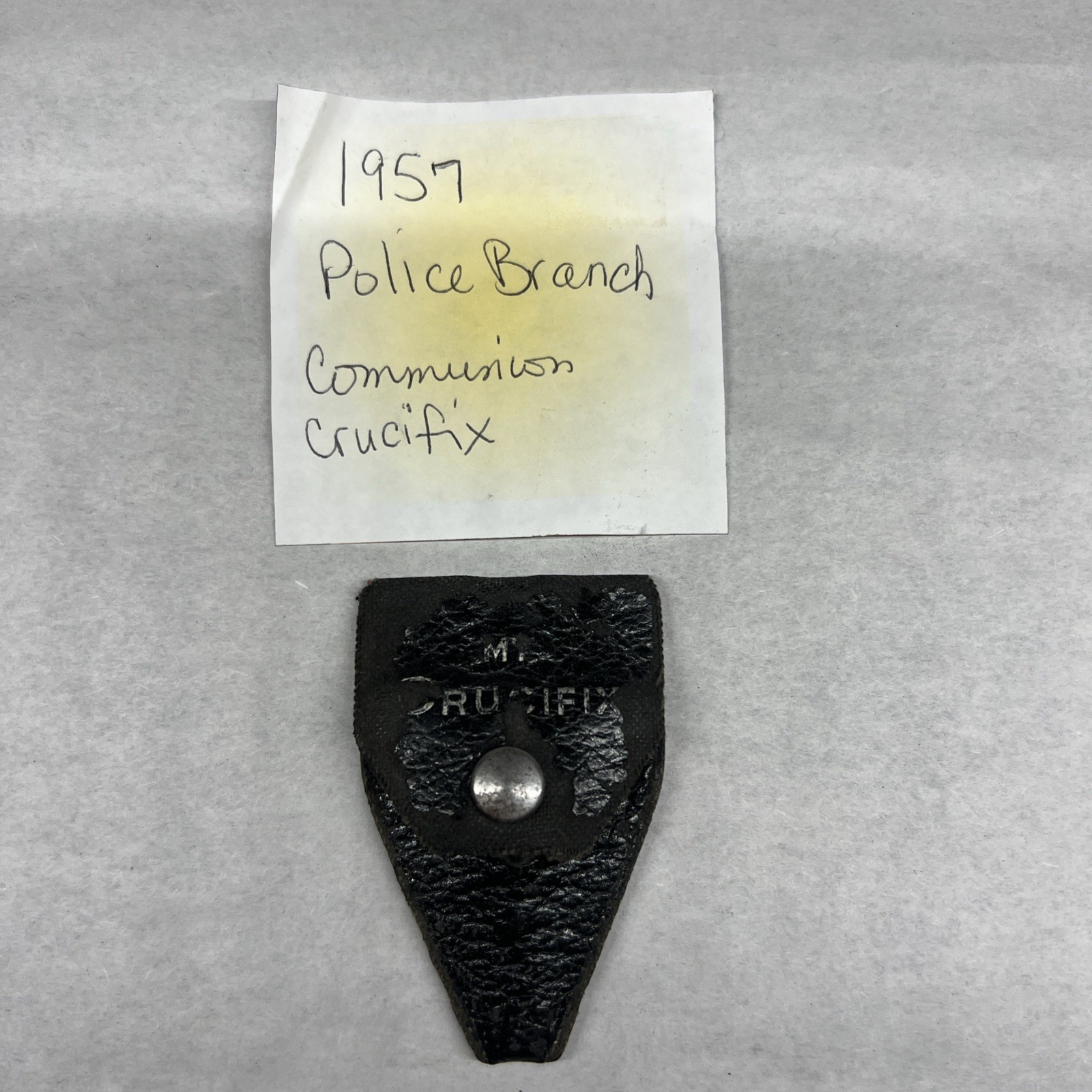 Vintage 1957 NYPD Police Branch Commission  Crucifix