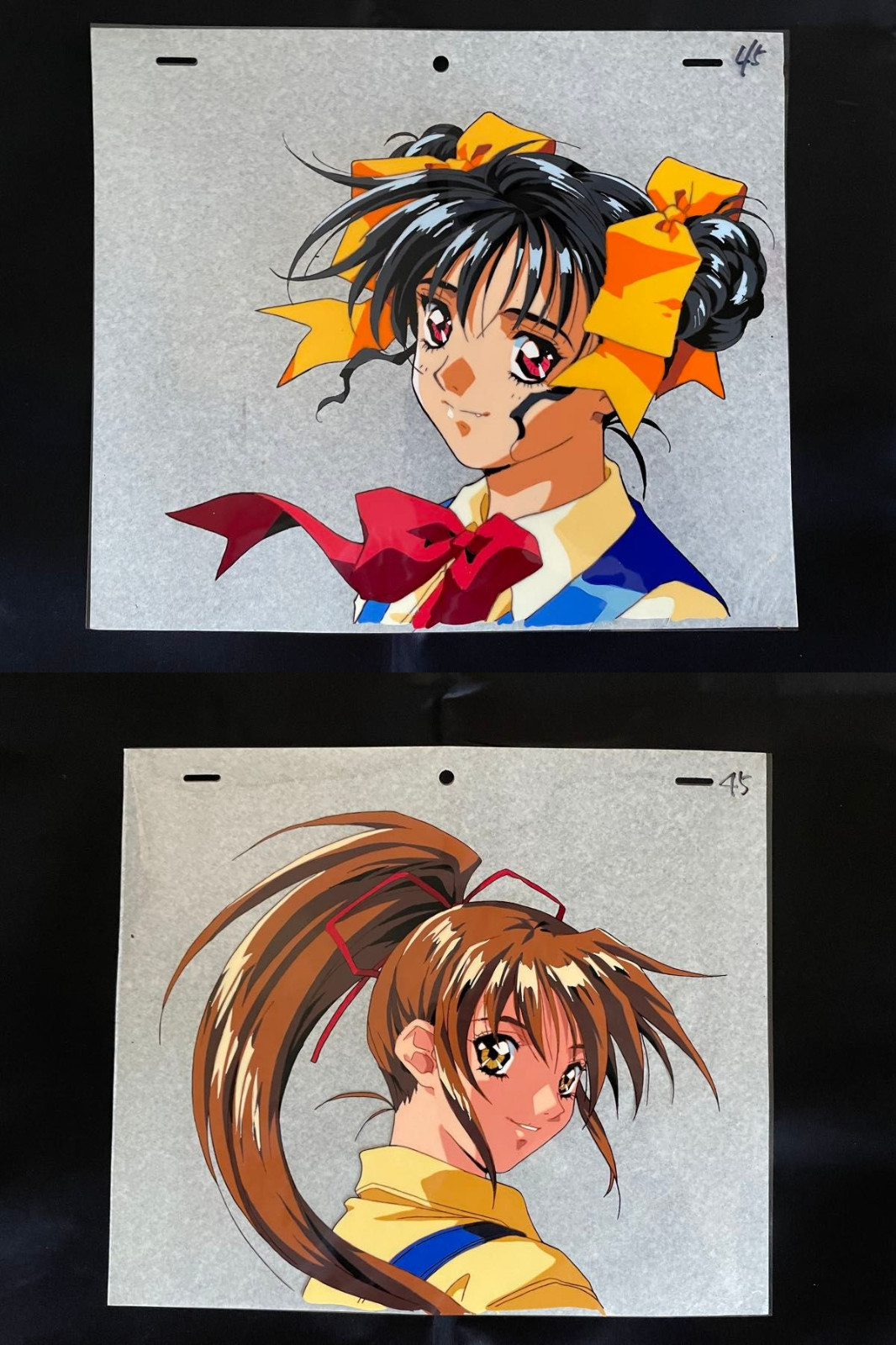 Doukyuusei 2 Original Production Cel Yui Narusawa Misa Tanaka 2pc Set Japan