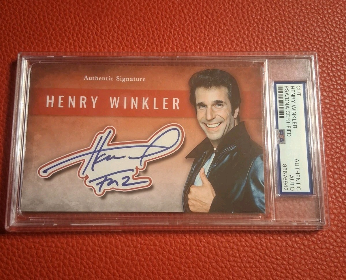 Henry Winkler PSA DNA Signed The Fonz Cut Auto Rare Art Piece Happy Days Limited