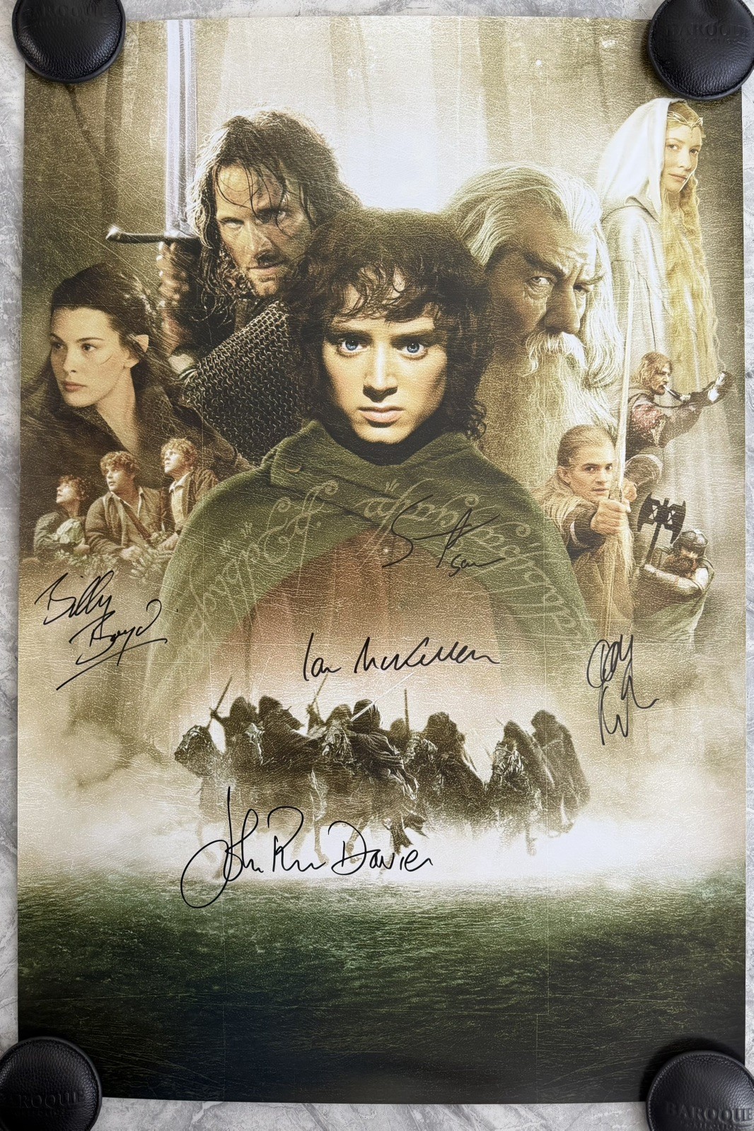 McKellen And Cast Signed The Lord Of The Rings 24x36” MAXI Poster With COA