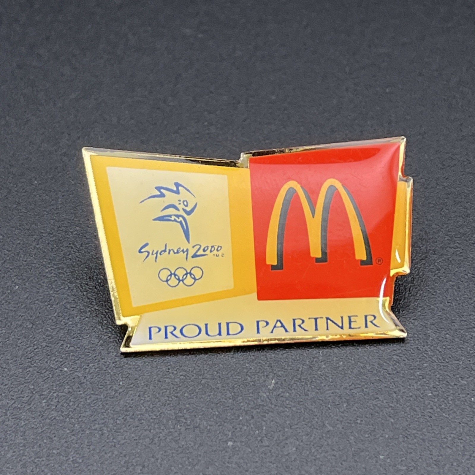 McDonald’s 2000 Sydney Olympics Proud Partner Employee Lapel Hat Pin