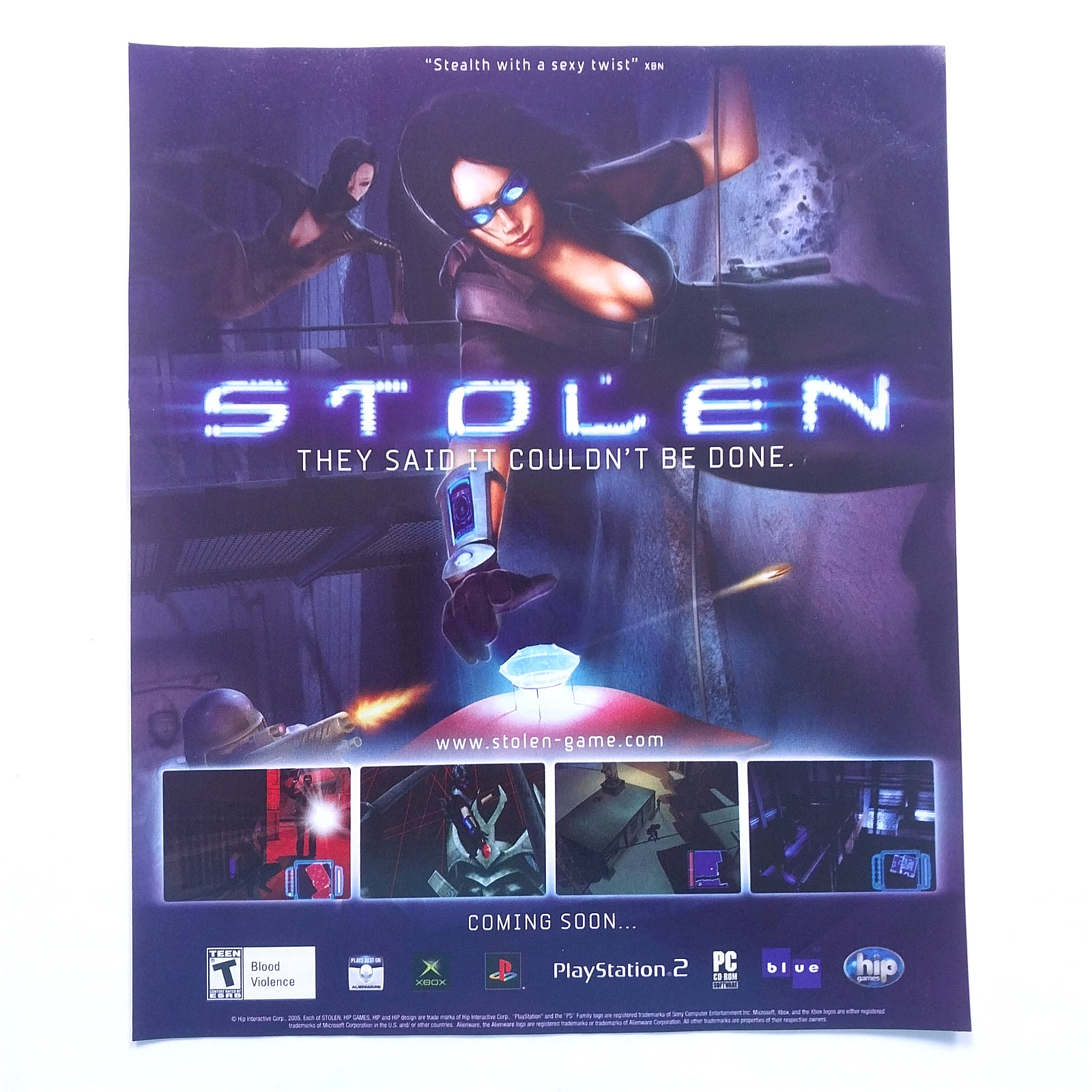 2005 Stolen Game Promo Vintage Print Ad 2000s Retro Gaming Magazine Wall Art