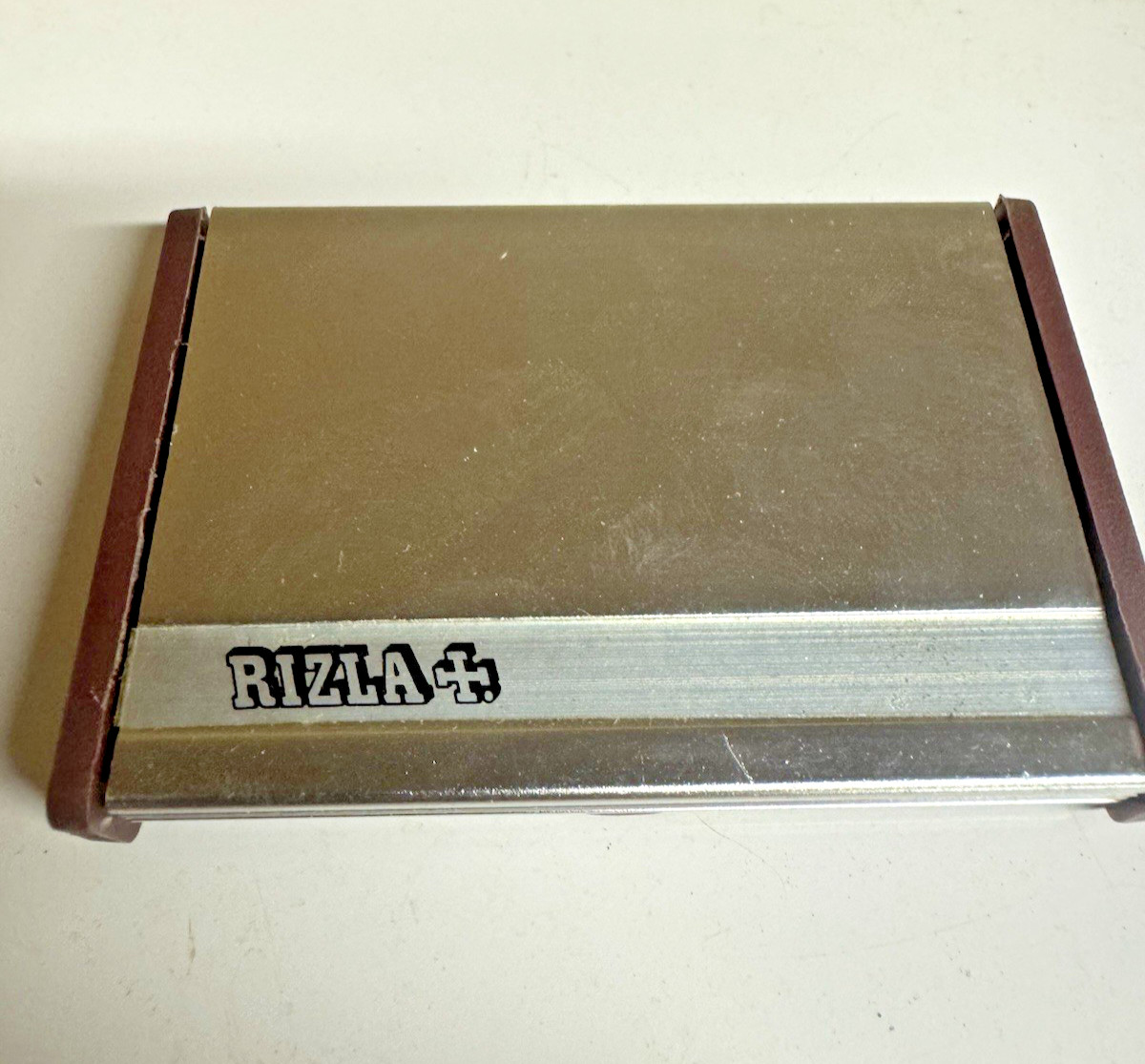 Vtg Metal Mirrored Rizla Limted Rolling Paper Case 70's Unused Rare