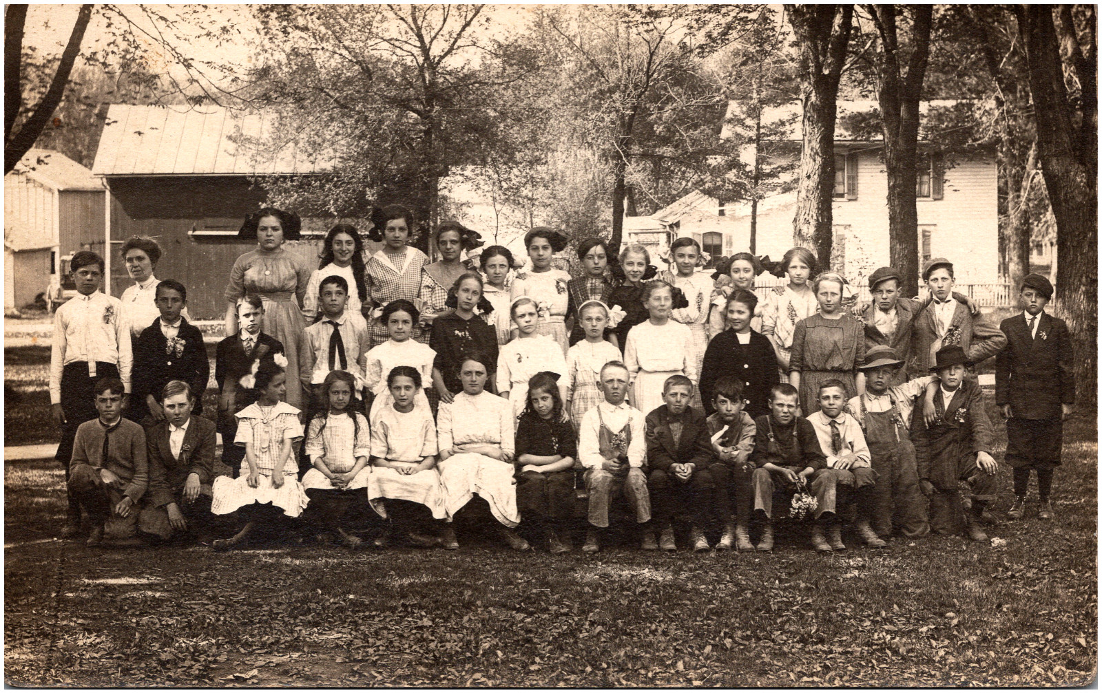 Shannon School Children in Wilkes-Barre Pennsylvania PA 1914 RPPC Postcards x2