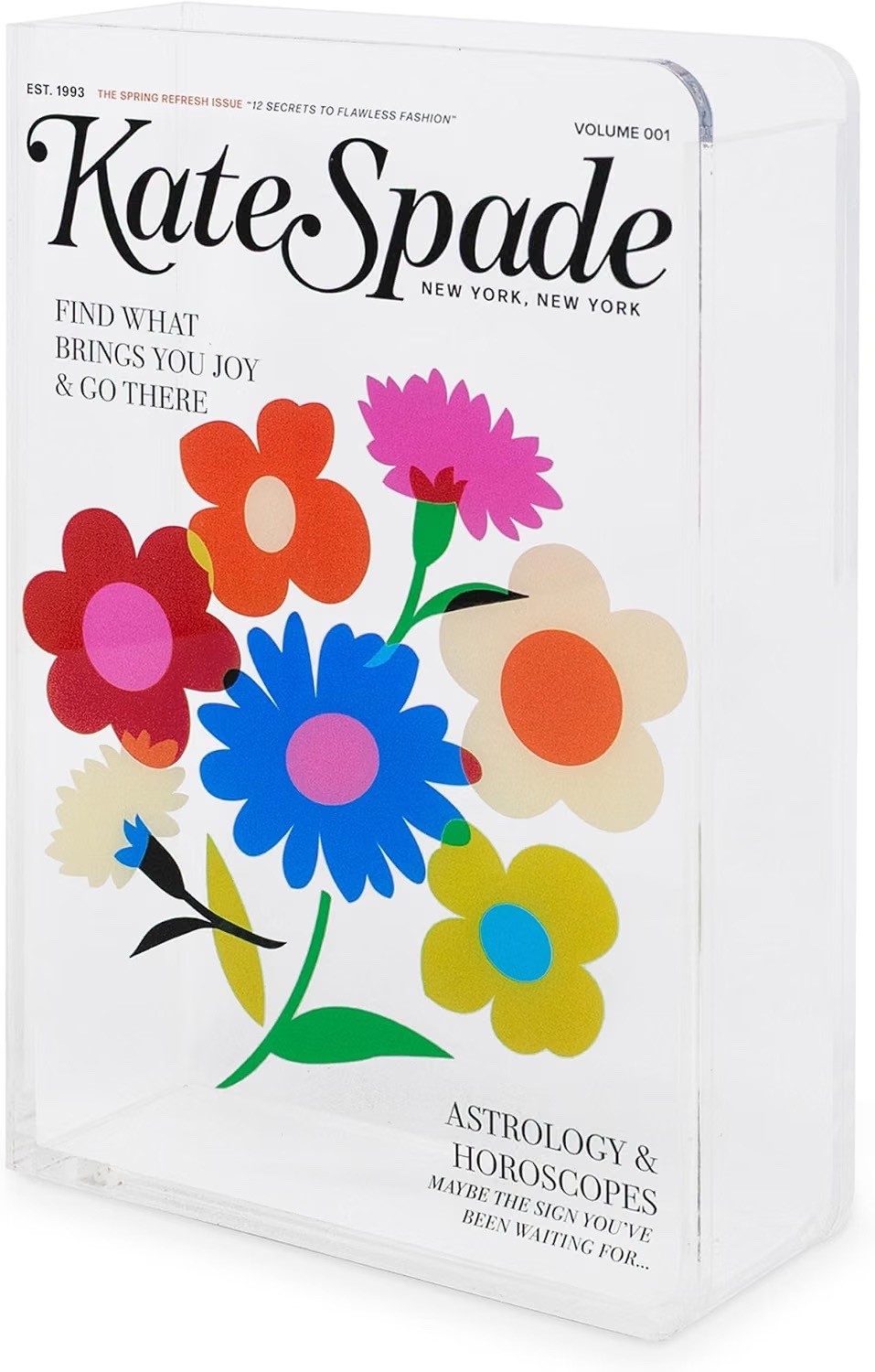 kate spade new york Acrylic Book Shaped Vase, KS Magazine