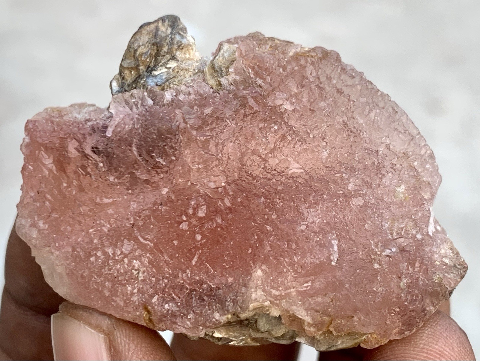 75 Grams Fabulous Pink Fluorite With Mica Specimen From Nagar Pakistan