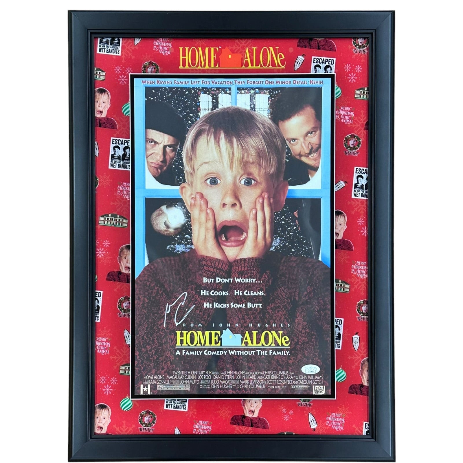 Macaulay Culkin Autographed Home Alone Deluxe Framed 11x17 Movie Poster - JSA Le