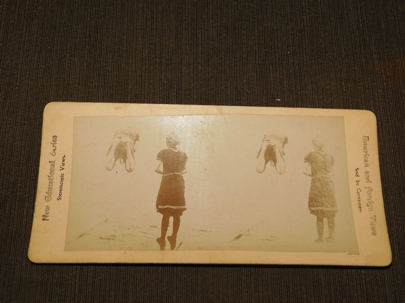 VINTAGE STEREOVIEW STEREOSCOPE CARD FUNNY 