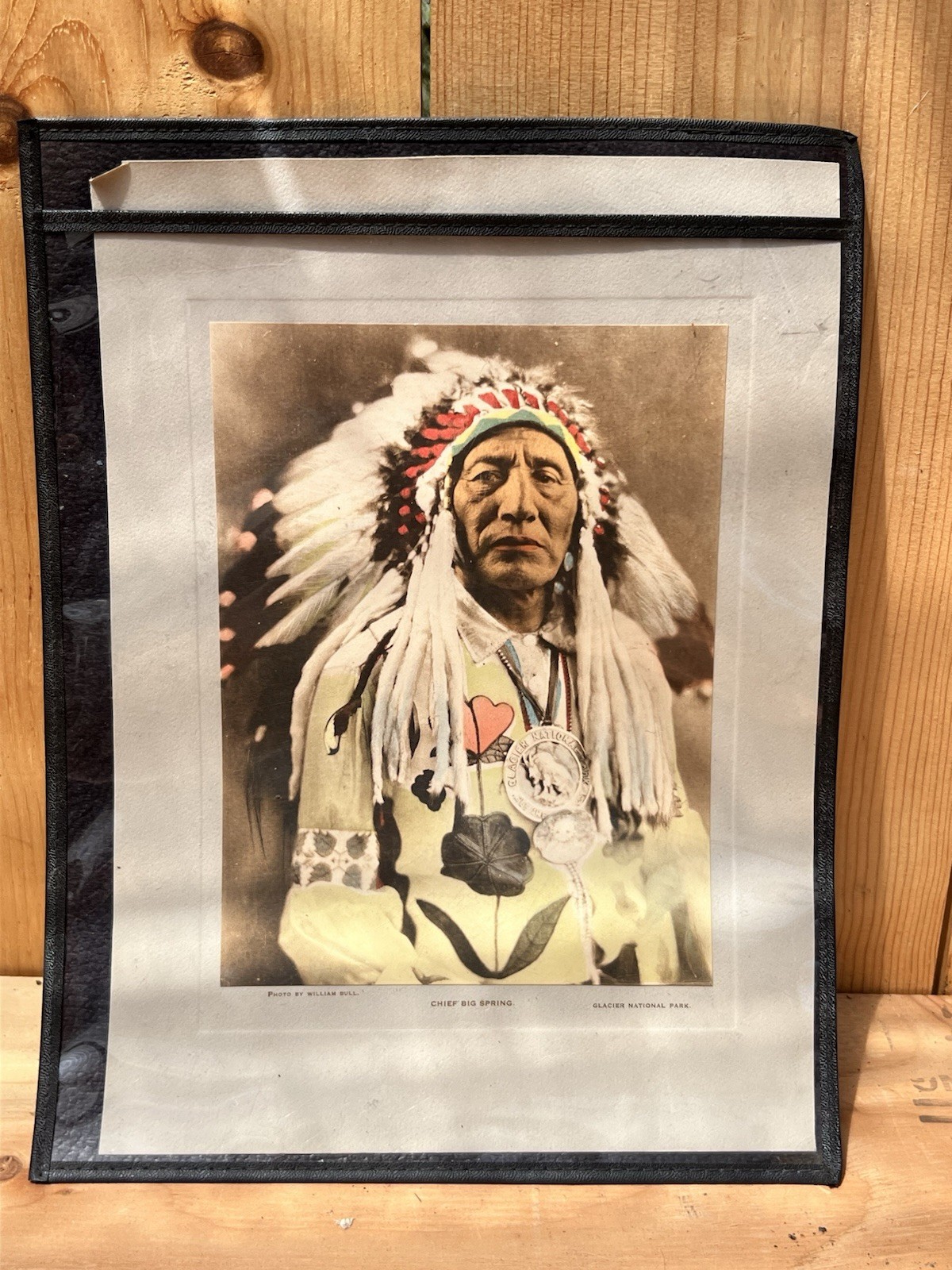 Antique 1915 Chief Big Spring Blackfeet Photo Print William Bull Glacier Park