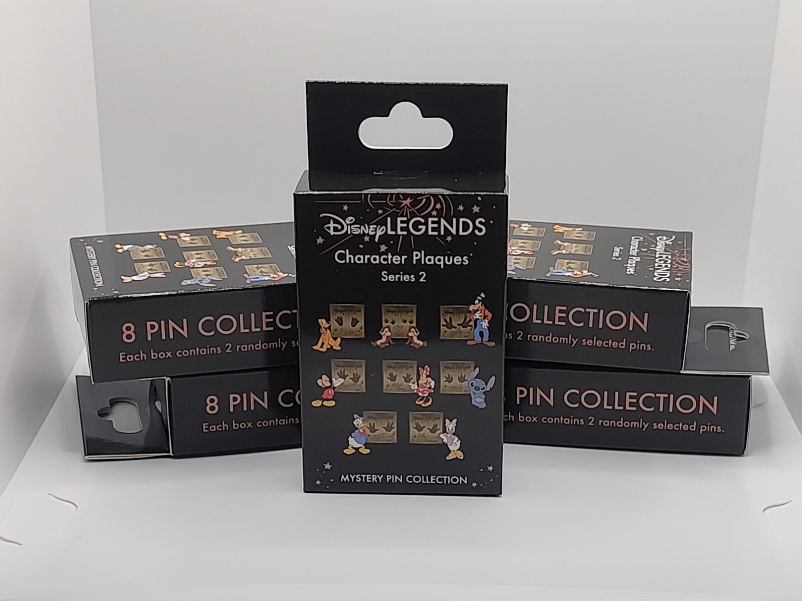 DEC Disney Legends Character Plaques Mystery Pin Boxes (2 Per Box)  SEALED