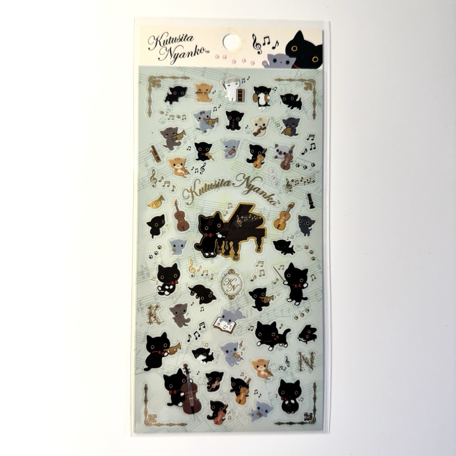 San-x Neko no Ensoukai Kutusita Nyanko Sticker Sheet