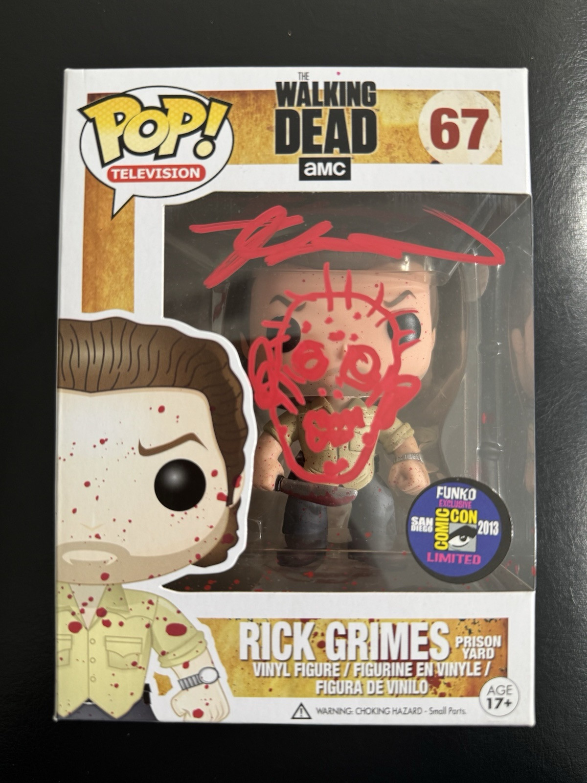ULTRA RARE SDCC Bloody Rick Signed And Sketched By Robert Kirkman CGC Witnessed