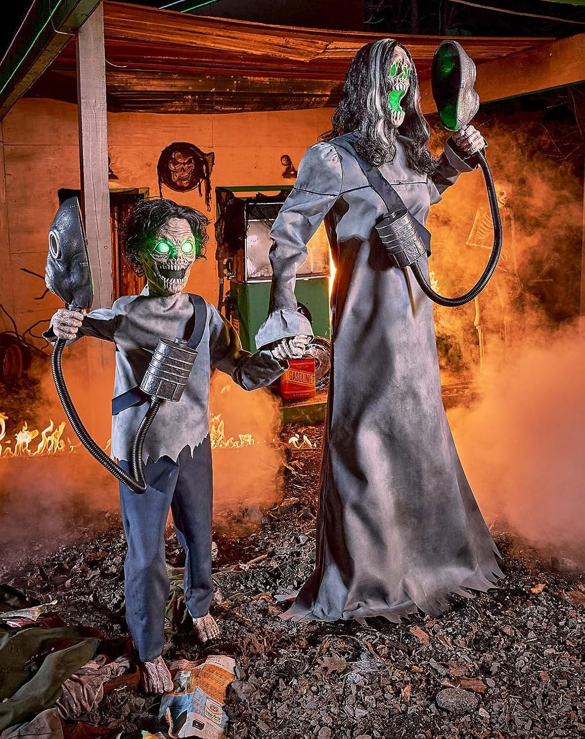 SPIRIT HALLOWEEN 5 FT 7 IN DOOMSDAY DUO ANIMATRONIC INDOOR DECORATION MULTICOLOR