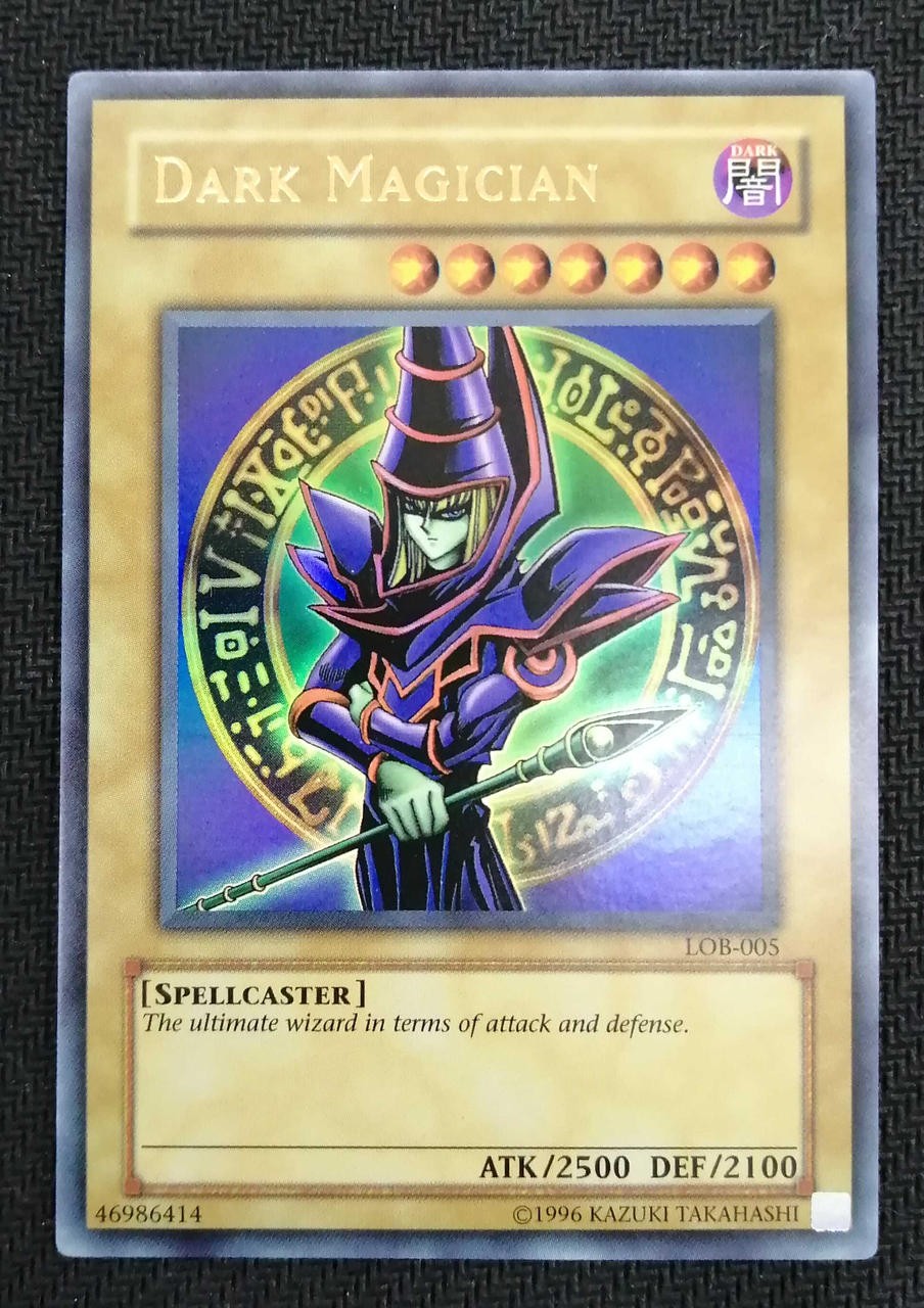 KONAMI Black Magician Ultra LOB-005 Yu-Gi-Oh Rare Card Used