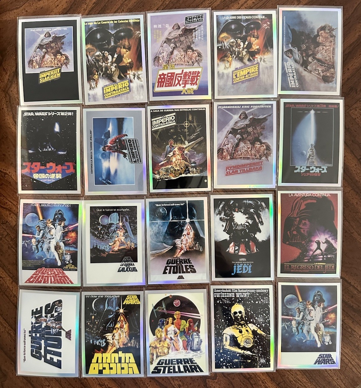 2021 Topps Chrome Star Wars Galaxy Complete 20-Card Global Poster Insert Set
